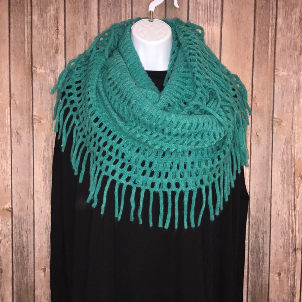 Turquoise Infinity Scarf - Picture 2 of 4